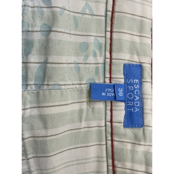 Escada sport Vintage Denim Skirt Blue Sz 36 S Cotton Logo Mini Knee Length - Picture 6 of 10